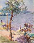 Dombasle Meixmoron Charles de View of a Lake - Hermitage